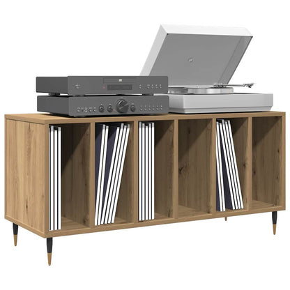 Mobile porta vinili rovere artigianale 100 x 38 x 48 cm | homemem39