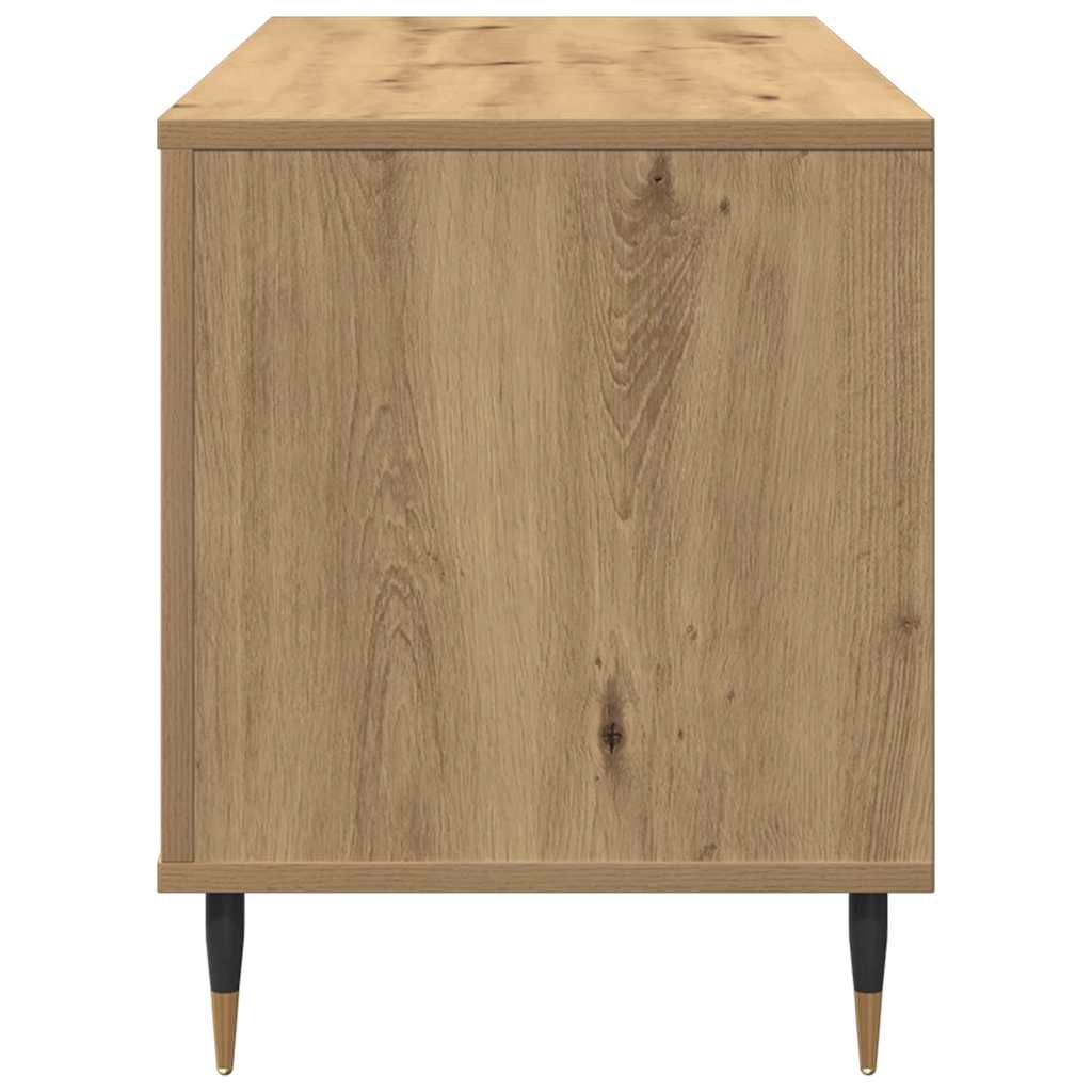 Mobile porta vinili rovere artigianale 100 x 38 x 48 cm | homemem39
