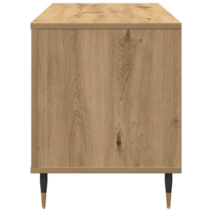 Mobile porta vinili rovere artigianale 100 x 38 x 48 cm | homemem39