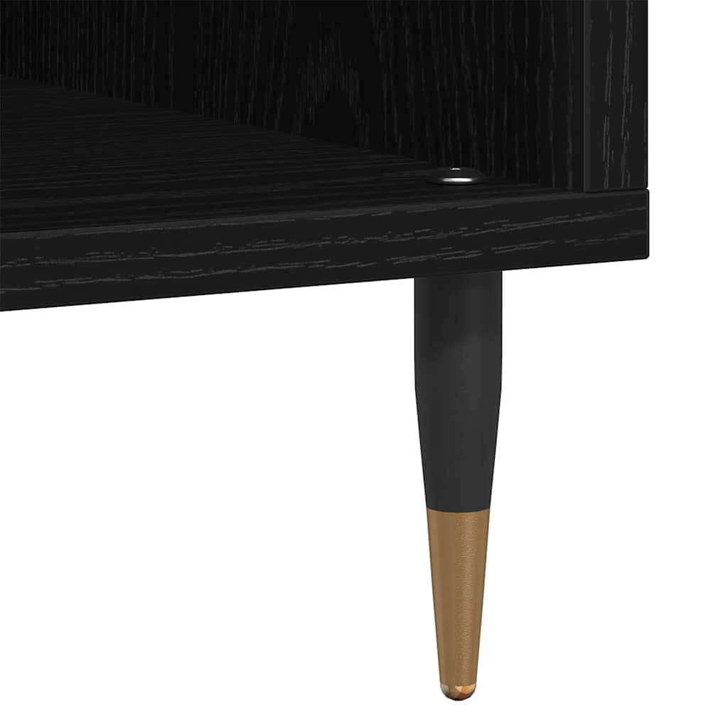Mobile porta vinili Rovere Nero 100 x 38 x 48 cm | homemem39