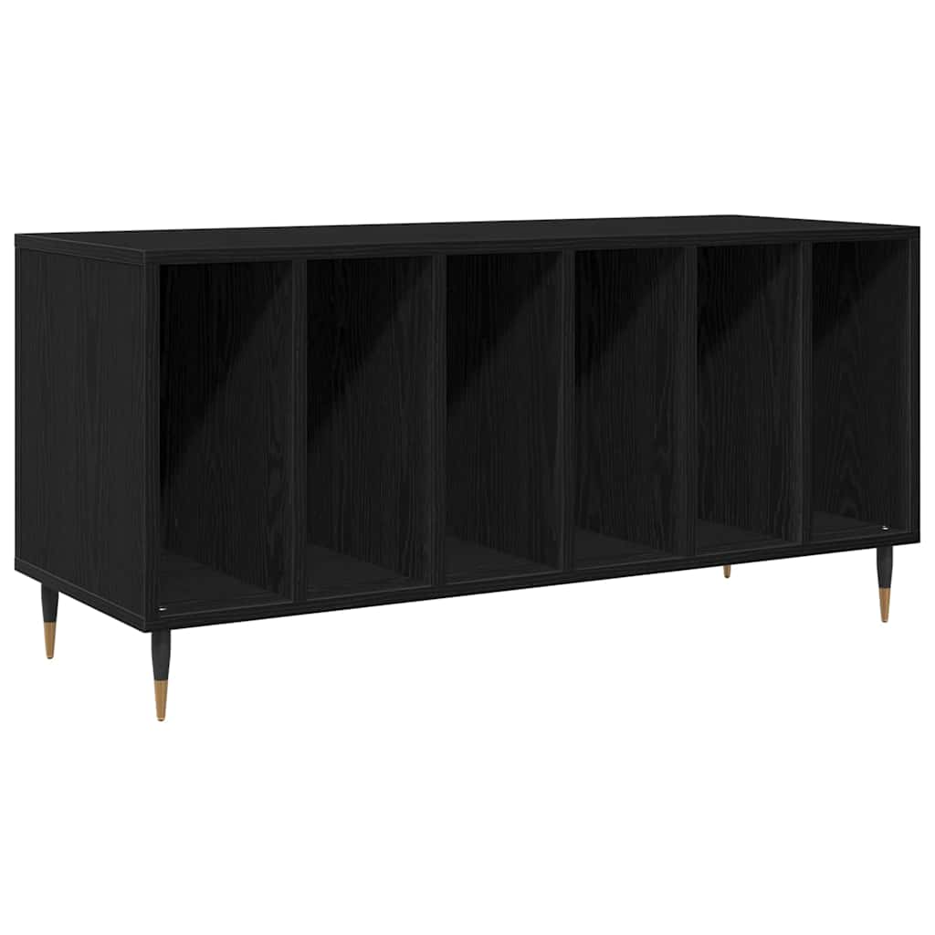 Mobile porta vinili Rovere Nero 100 x 38 x 48 cm | homemem39