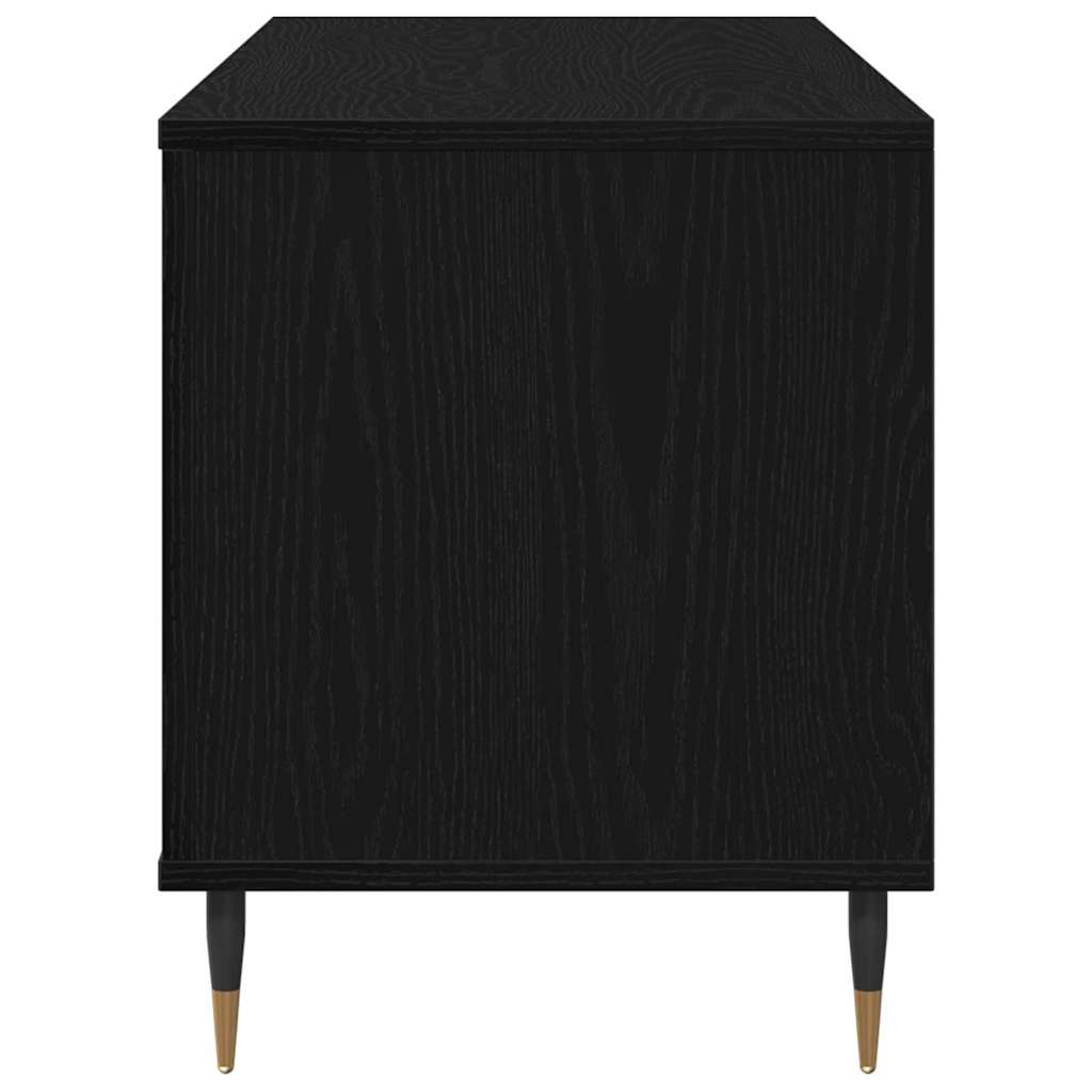 Mobile porta vinili Rovere Nero 100 x 38 x 48 cm | homemem39