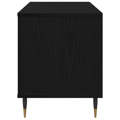 Mobile porta vinili Rovere Nero 100 x 38 x 48 cm | homemem39