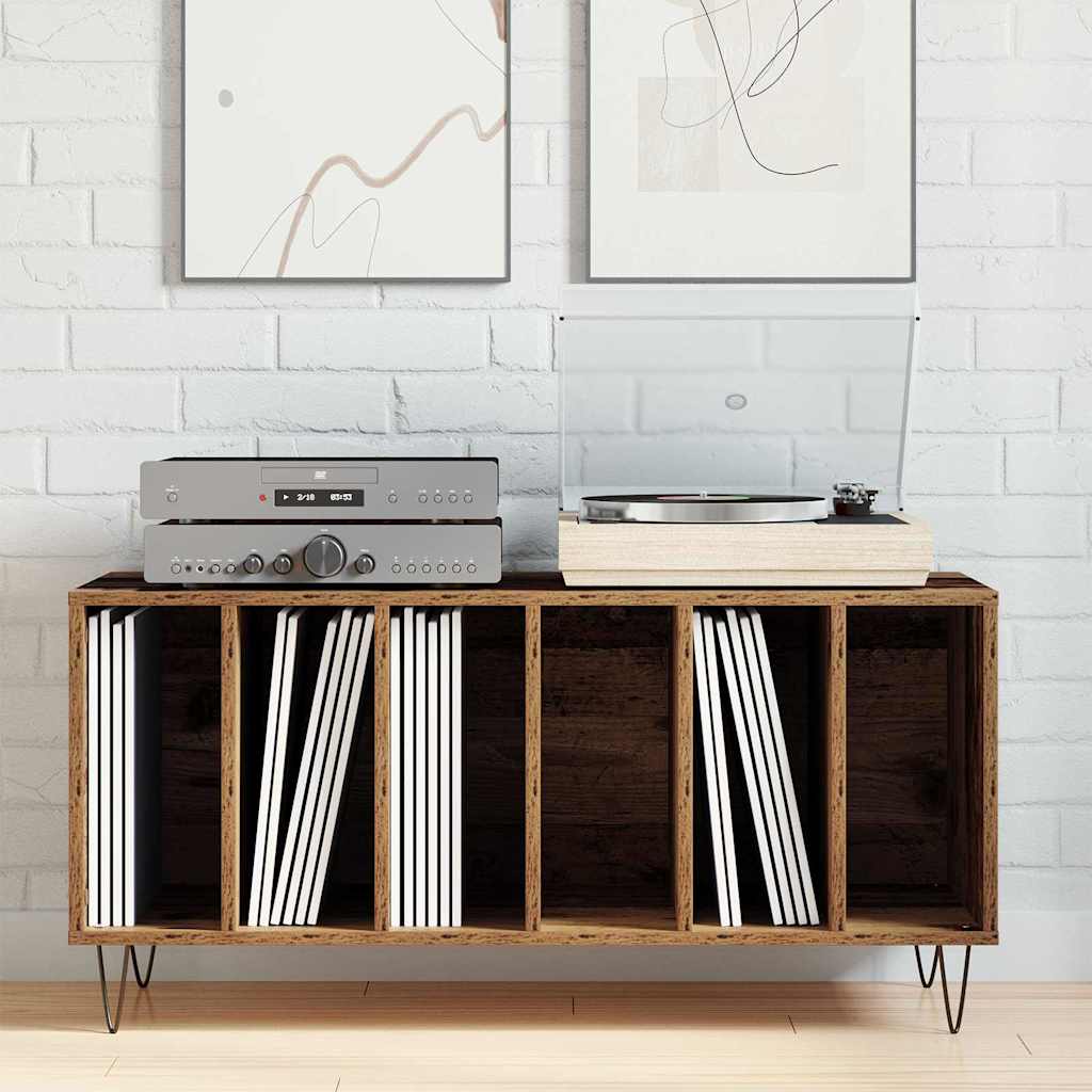 Mobile porta vinili Legno vecchio 100 x 38 x 48 cm | homemem39