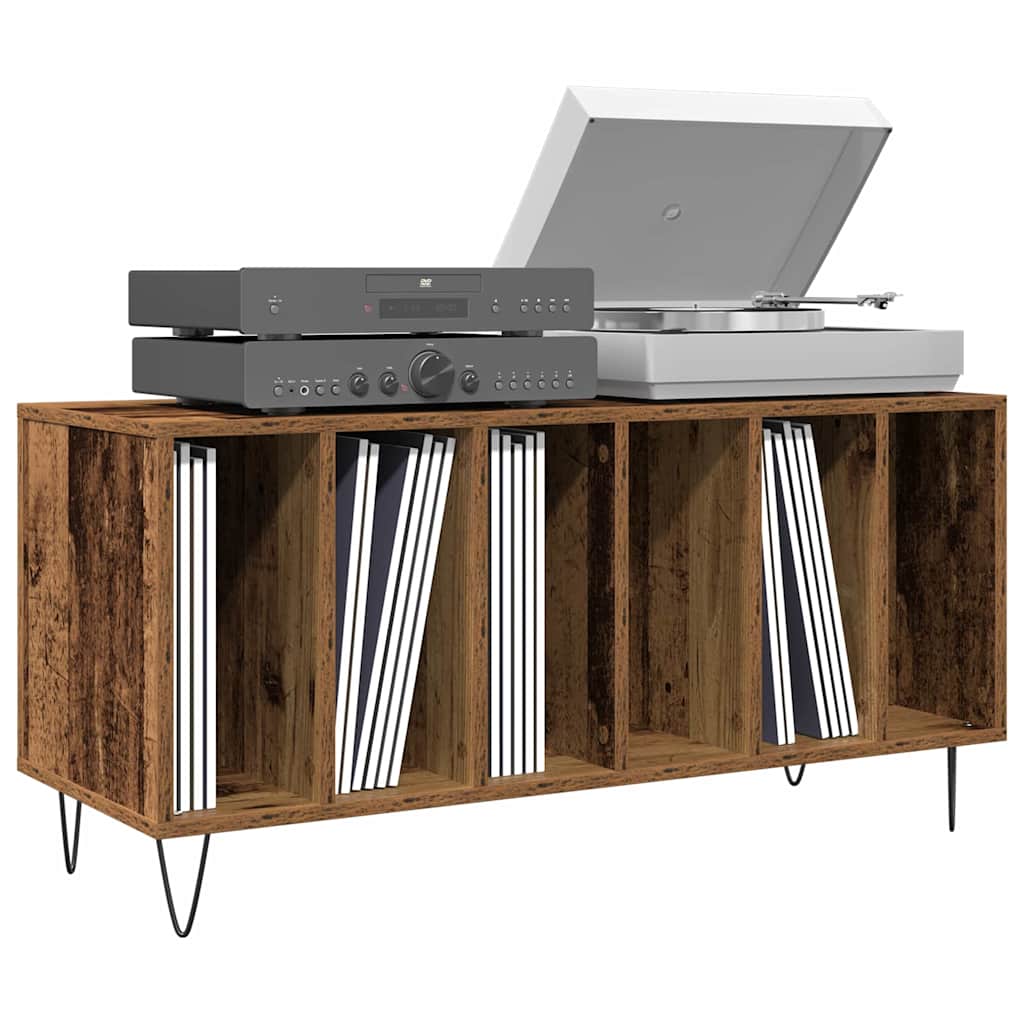 Mobile porta vinili Legno vecchio 100 x 38 x 48 cm | homemem39