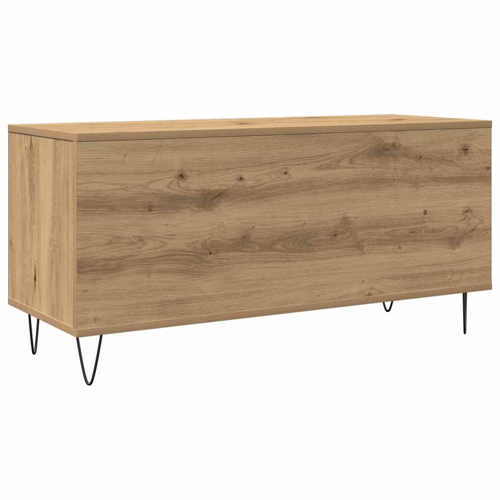 Mobile porta vinili rovere artigianale 100 x 38 x 48 cm | homemem39