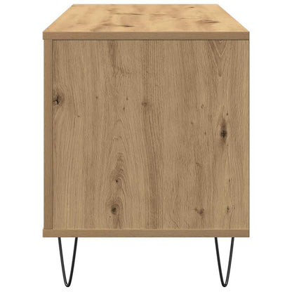 Mobile porta vinili rovere artigianale 100 x 38 x 48 cm | homemem39