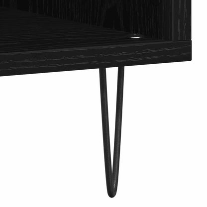 Mobile porta vinili Rovere Nero 100 x 38 x 48 cm | homemem39