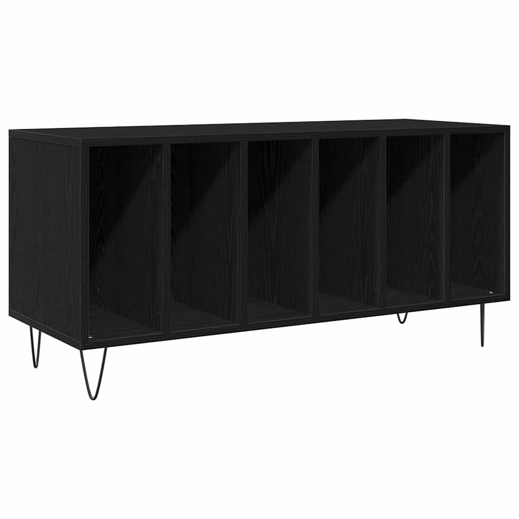 Mobile porta vinili Rovere Nero 100 x 38 x 48 cm | homemem39