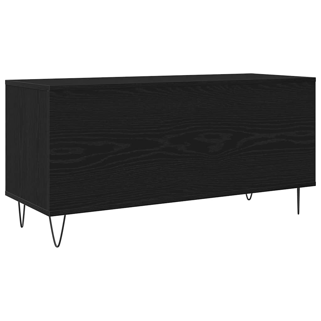 Mobile porta vinili Rovere Nero 100 x 38 x 48 cm | homemem39