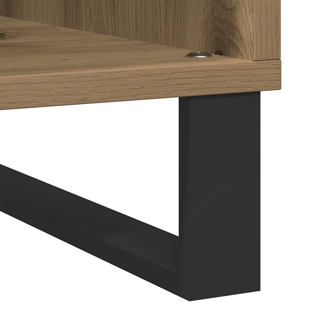 Mobile porta vinili rovere artigianale 100 x 38 x 48 cm | homemem39