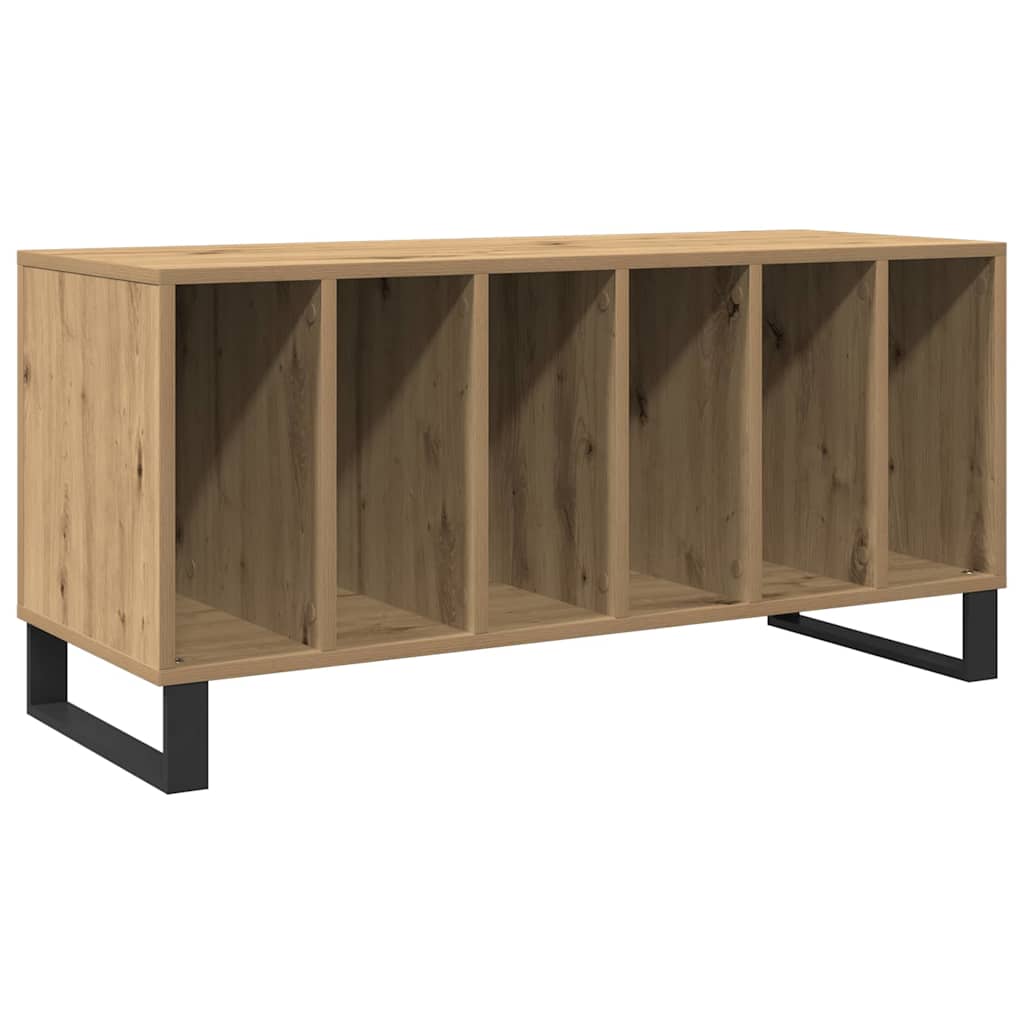 Mobile porta vinili rovere artigianale 100 x 38 x 48 cm | homemem39