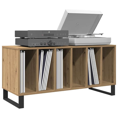 Mobile porta vinili rovere artigianale 100 x 38 x 48 cm | homemem39