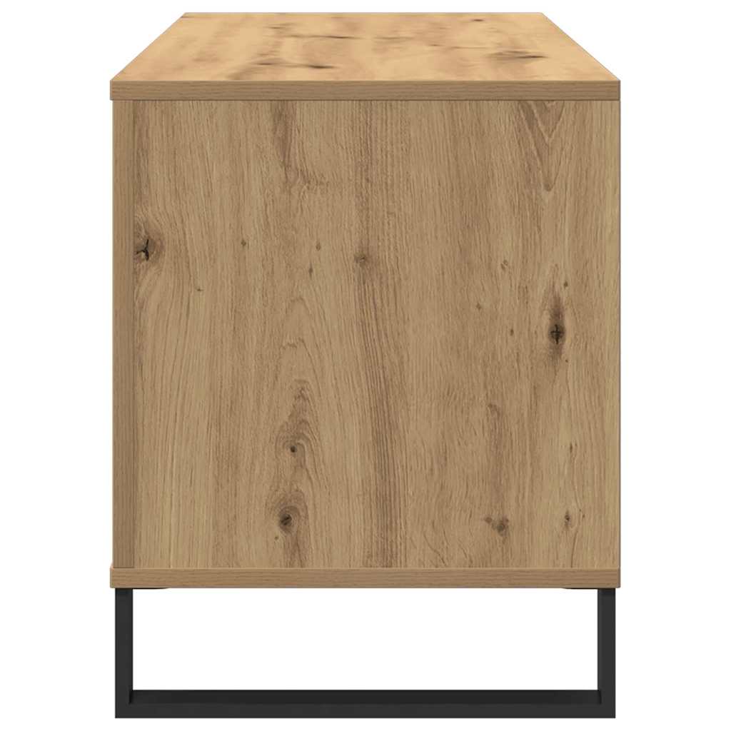 Mobile porta vinili rovere artigianale 100 x 38 x 48 cm | homemem39