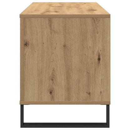 Mobile porta vinili rovere artigianale 100 x 38 x 48 cm | homemem39