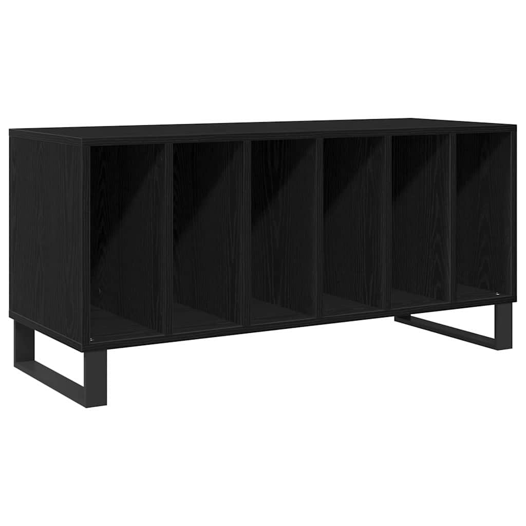 Mobile porta vinili Rovere Nero 100 x 38 x 48 cm | homemem39