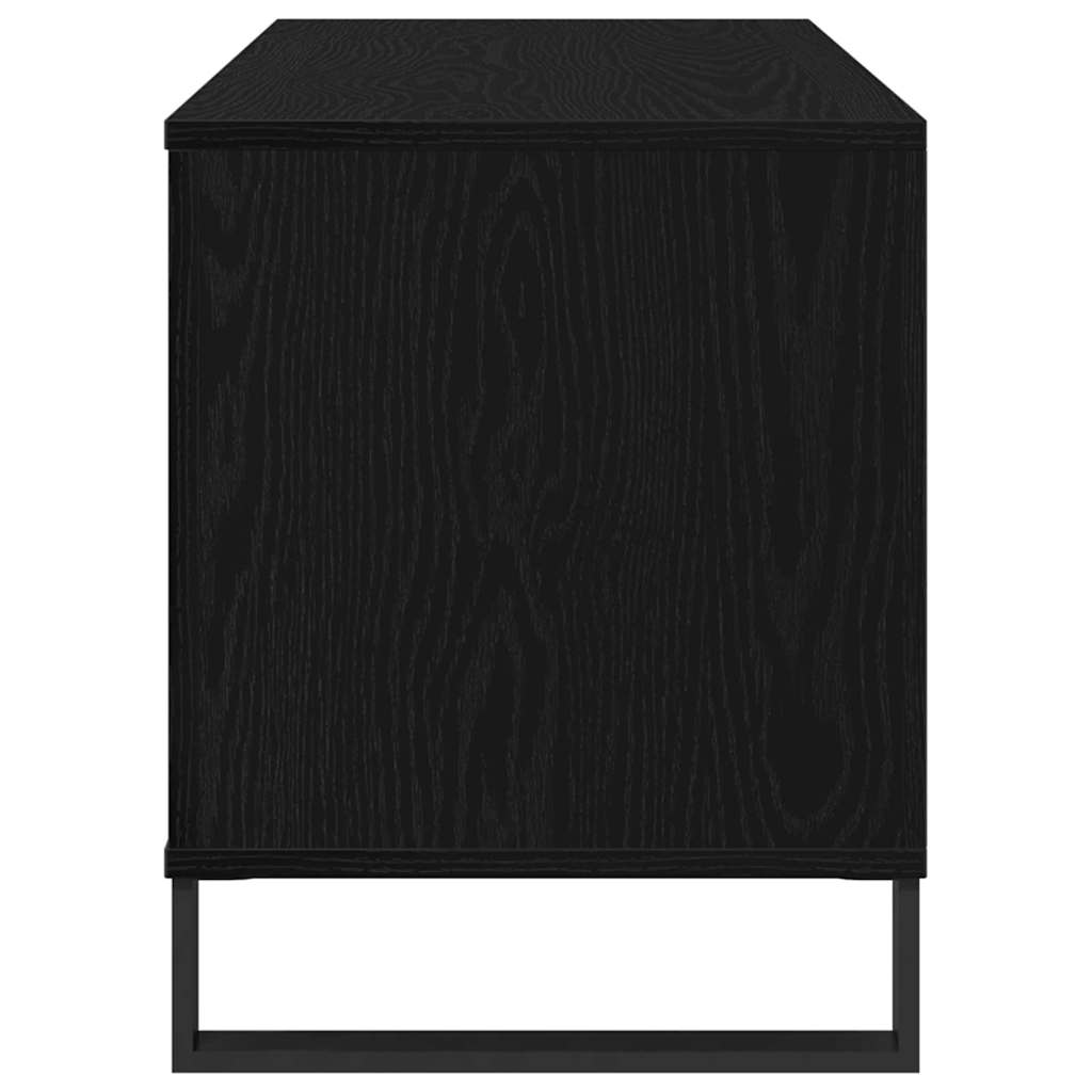 Mobile porta vinili Rovere Nero 100 x 38 x 48 cm | homemem39