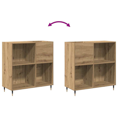 Mobile porta vinili rovere artigianale 85 x 38 x 89 cm