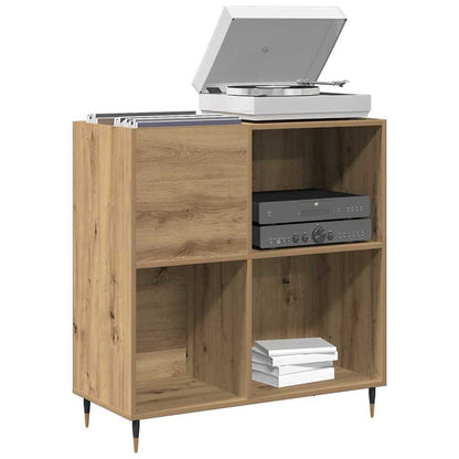 Mobile porta vinili rovere artigianale 85 x 38 x 89 cm