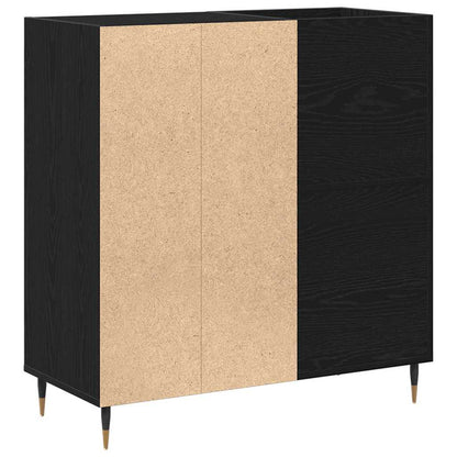 Mobile porta vinili con lo scaffale Rovere Nero 85 x 38 x 89 cm