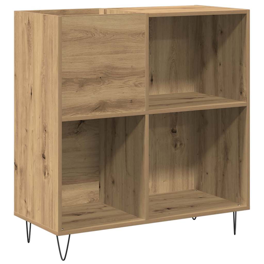 Mobile porta vinili rovere artigianale 85 x 38 x 89 cm | homemem39