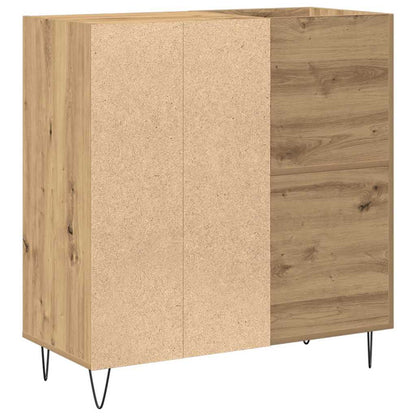 Mobile porta vinili rovere artigianale 85 x 38 x 89 cm | homemem39
