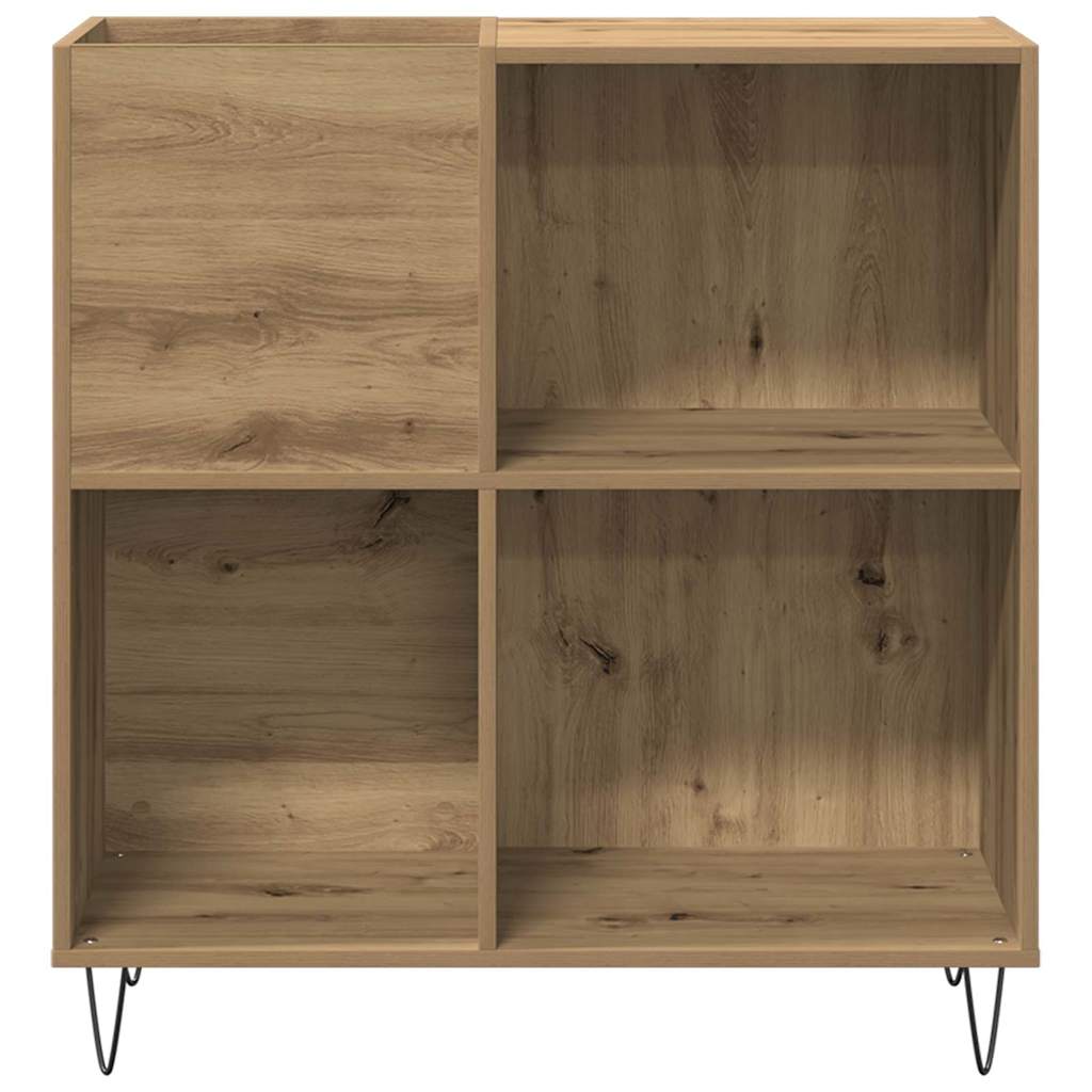 Mobile porta vinili rovere artigianale 85 x 38 x 89 cm