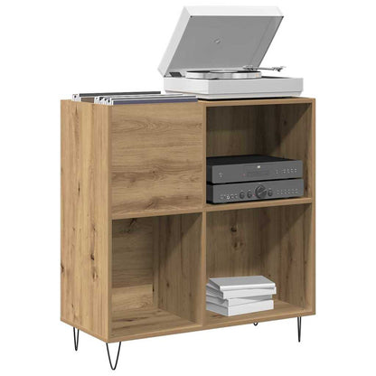 Mobile porta vinili rovere artigianale 85 x 38 x 89 cm | homemem39