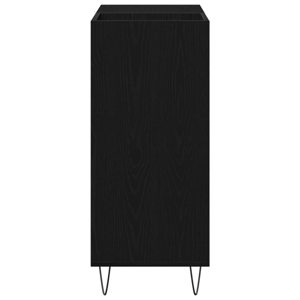 Mobile porta vinili con lo scaffale Rovere Nero 85 x 38 x 89 cm