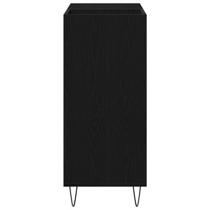 Mobile porta vinili con lo scaffale Rovere Nero 85 x 38 x 89 cm