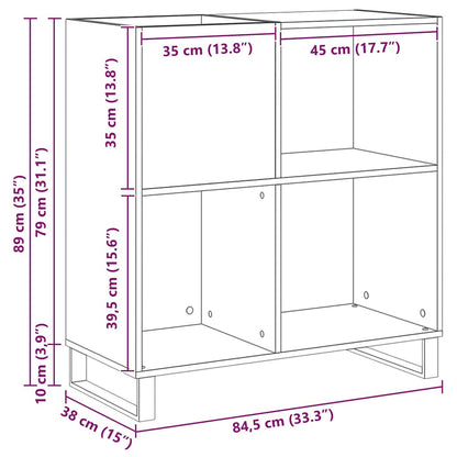 Mobile porta vinili Legno vecchio 84,5 x 38 x 89 cm