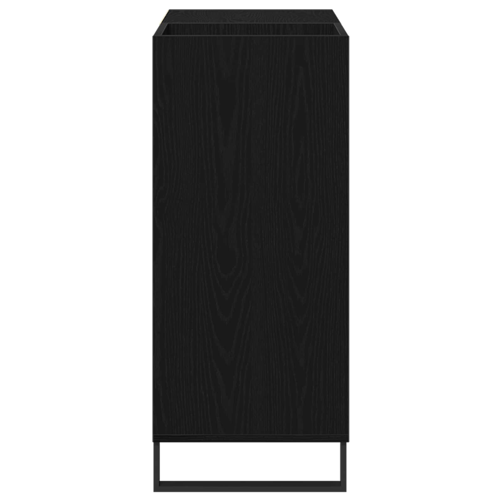 Mobile porta vinili con lo scaffale Rovere Nero 85 x 38 x 89 cm | homemem39
