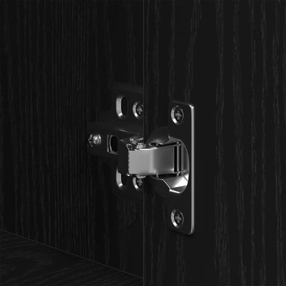 Armadio da Notte Rovere Nero 41 x 31 x 80 cm Legno multistrato | homemem39