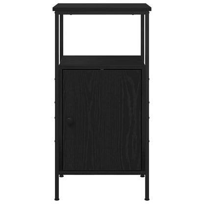 Armadio da Notte Rovere Nero 41 x 31 x 80 cm Legno multistrato | homemem39
