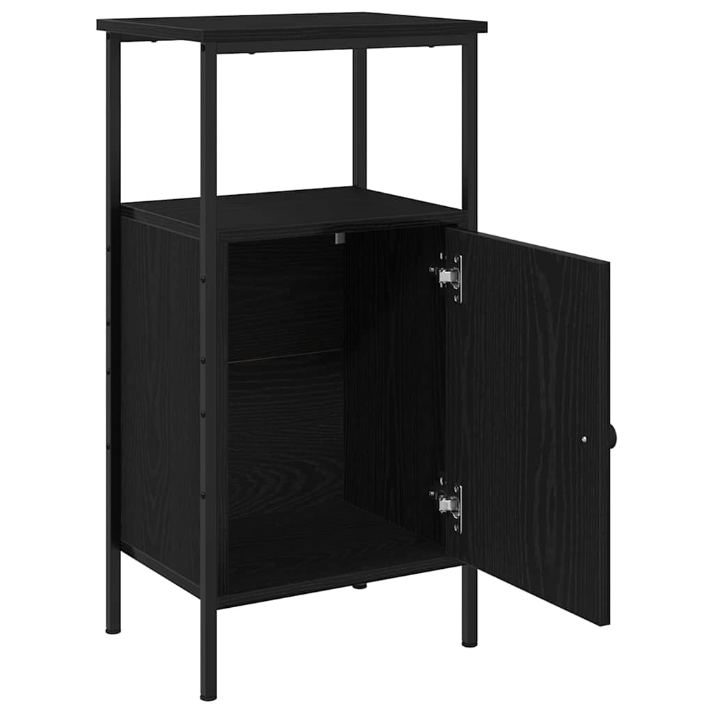 Armadio da Notte 2 pcs Rovere Nero 41 x 31 x 80 cm | homemem39