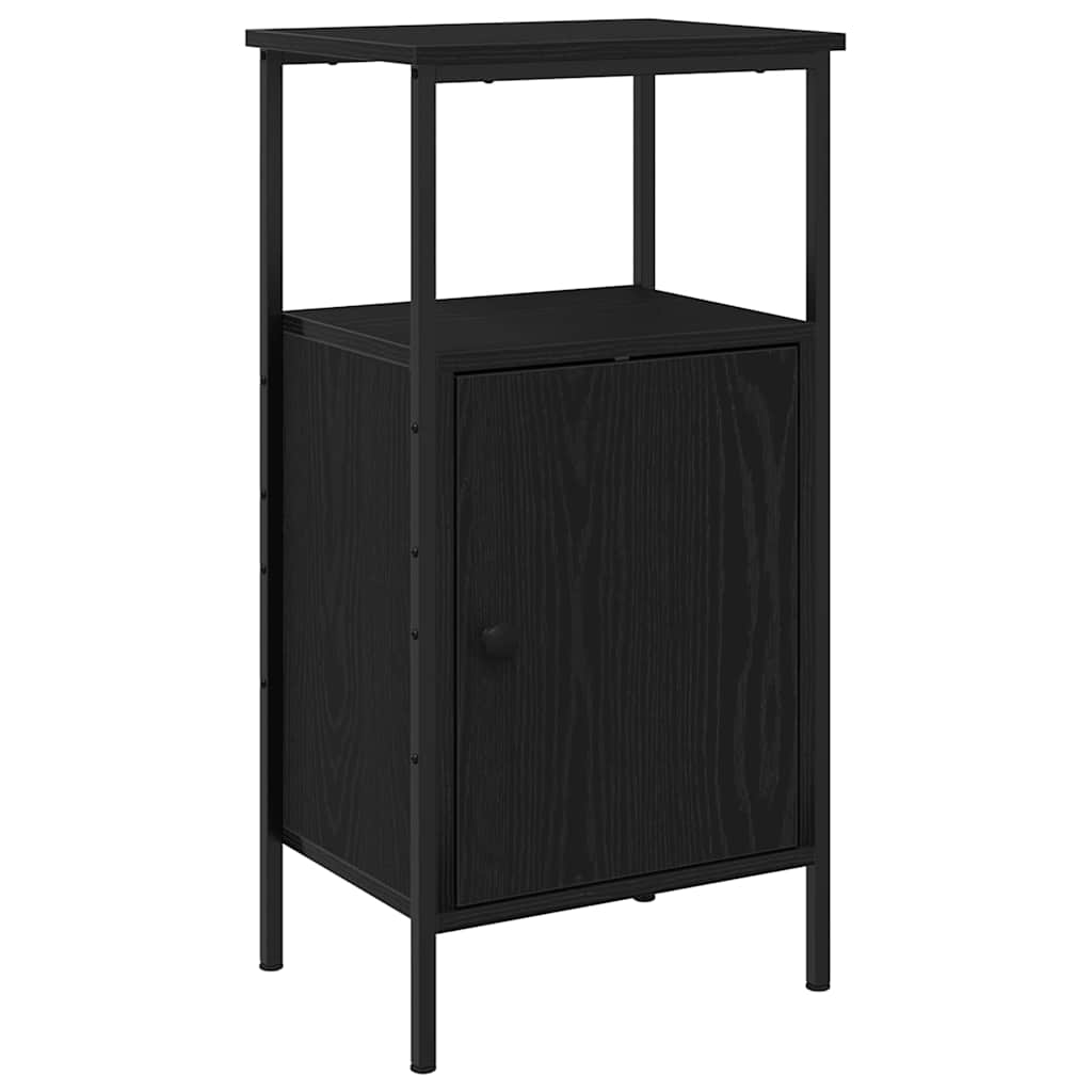Armadio da Notte 2 pcs Rovere Nero 41 x 31 x 80 cm