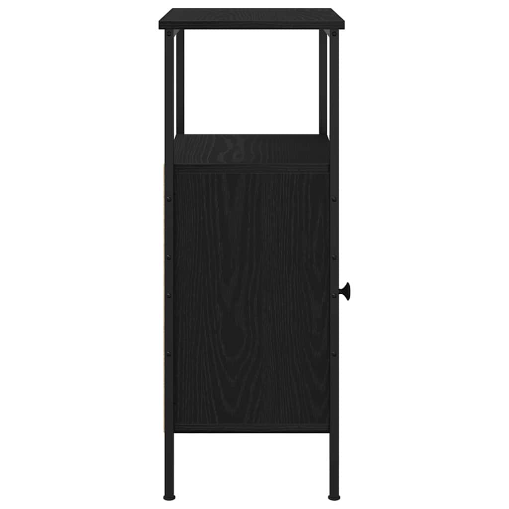Armadio da Notte 2 pcs Rovere Nero 41 x 31 x 80 cm | homemem39