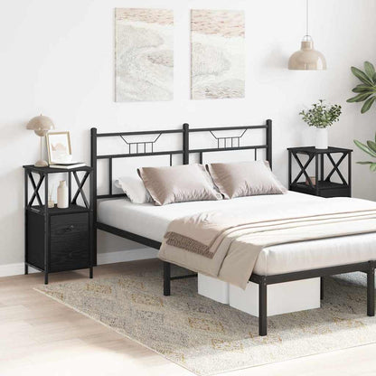 Armadio da Notte 2 pcs Rovere Nero 34 x 35,5 x 70 cm