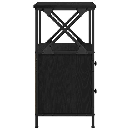 Armadio da Notte 2 pcs Rovere Nero 34 x 35,5 x 70 cm