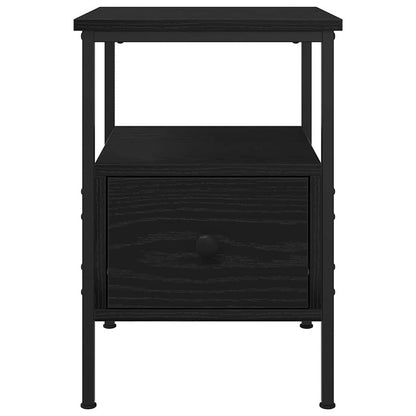 Armadio da Notte con cassetto 2 pcs Rovere Nero 34 x 36 x 50 cm | homemem39