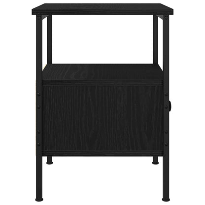 Armadio da Notte con cassetto 2 pcs Rovere Nero 34 x 36 x 50 cm | homemem39