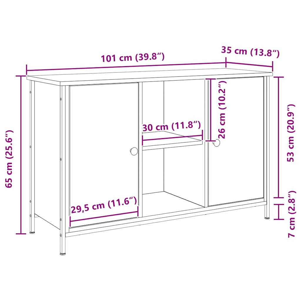 Set mobile TV Legno vecchio 101 x 35 x 65 cm Legno multistrato | homemem39