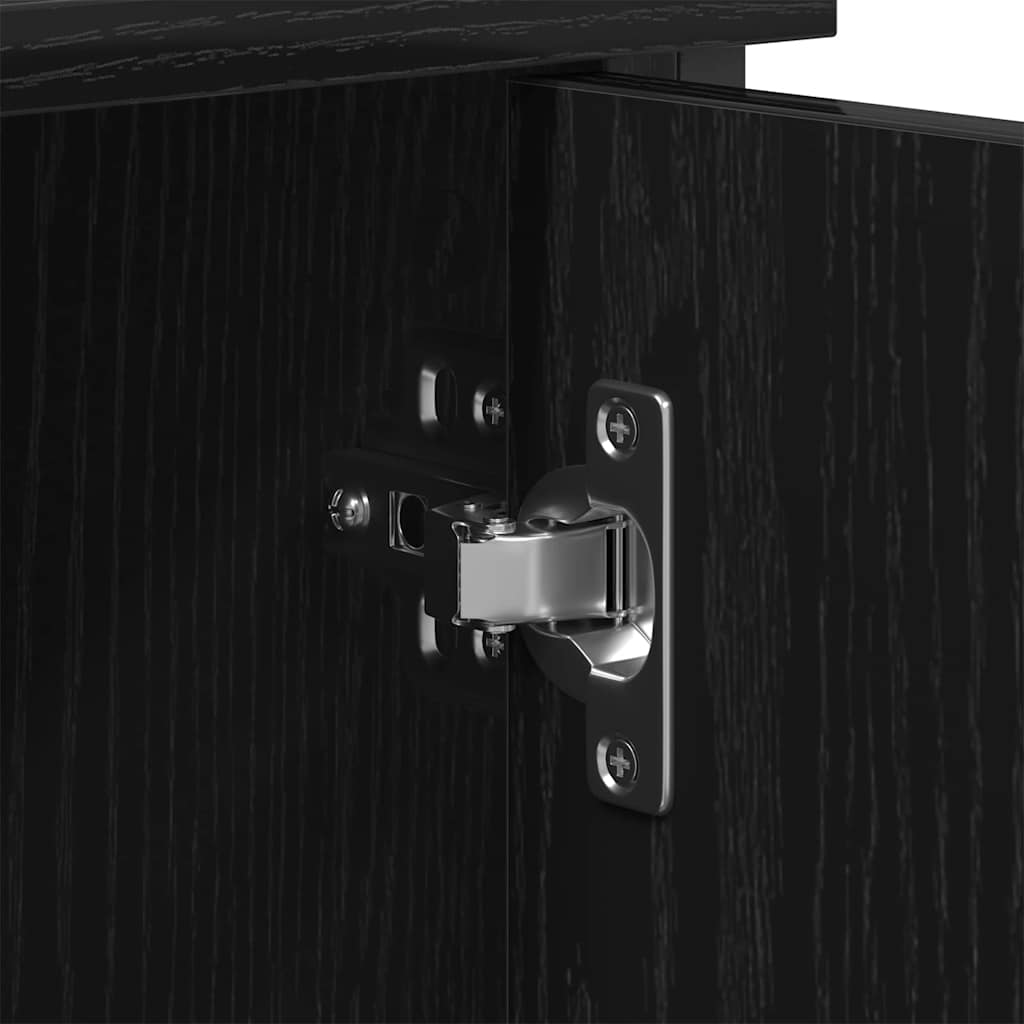 Set mobile TV Rovere Nero 101 x 35 x 65 cm Legno multistrato