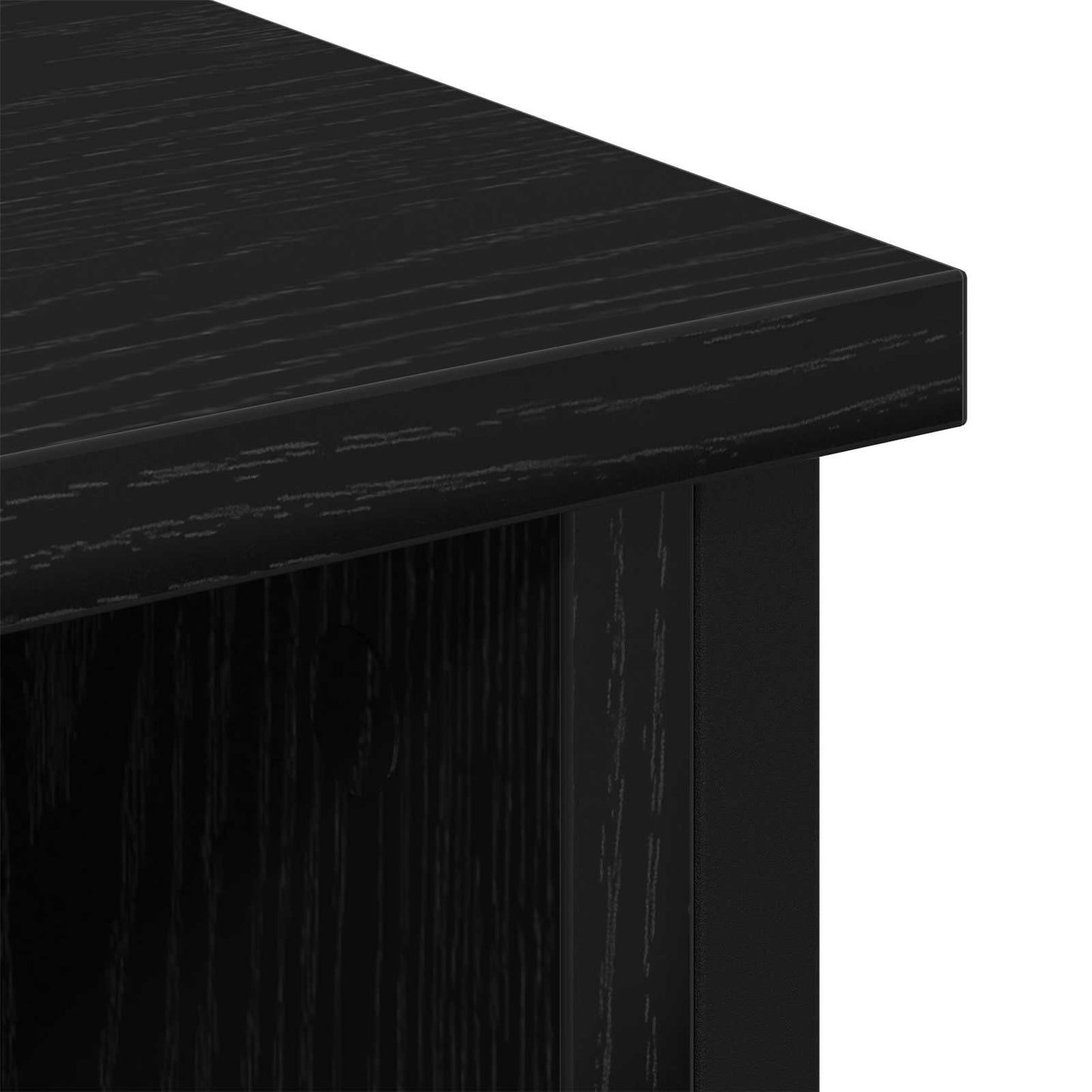 Set mobile TV Rovere Nero 100 x 35 x 45 cm Legno multistrato