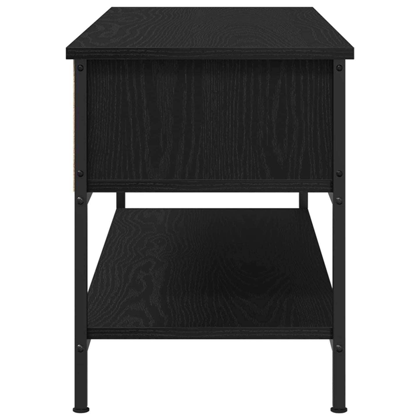 Set mobile TV Rovere Nero 100 x 35 x 45 cm Legno multistrato