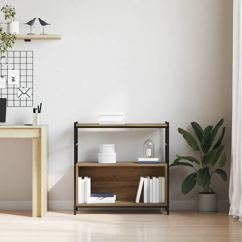 Libreria rovere artigianale 80 x 30 x 78.5 cm Legno multistrato