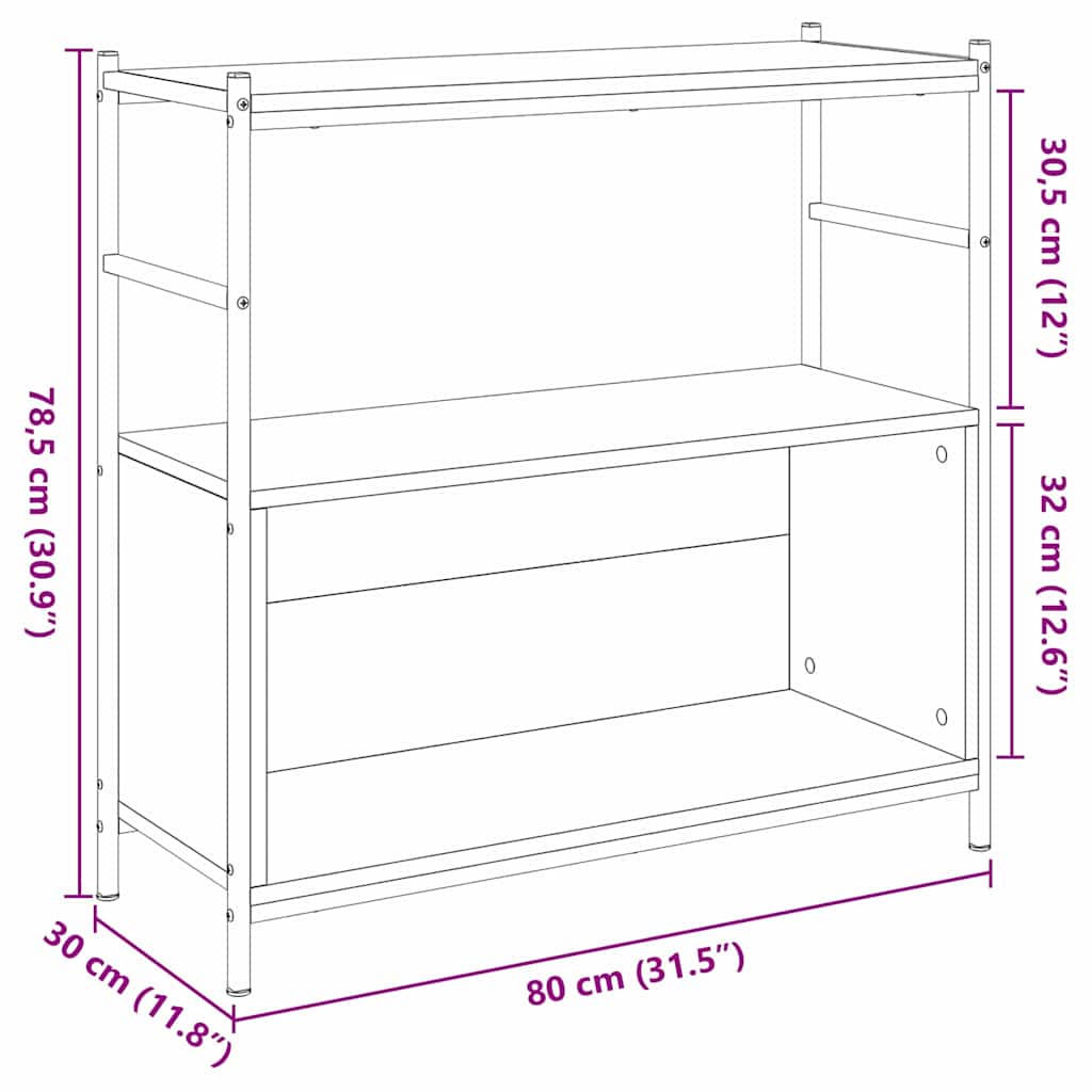 Libreria 80 x 30 x 78,5 cm Legno ingegnerizzato | homemem39