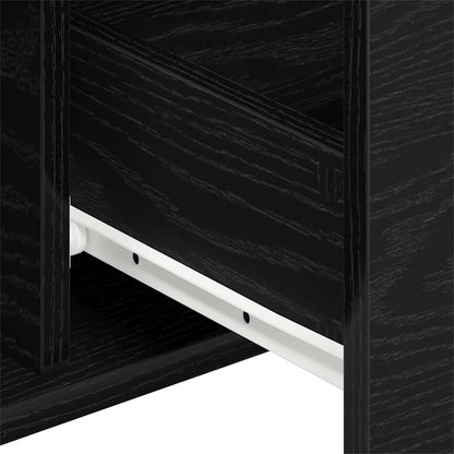 Credenza Rovere Nero 101,5 x 35 x 70 cm Legno multistrato
