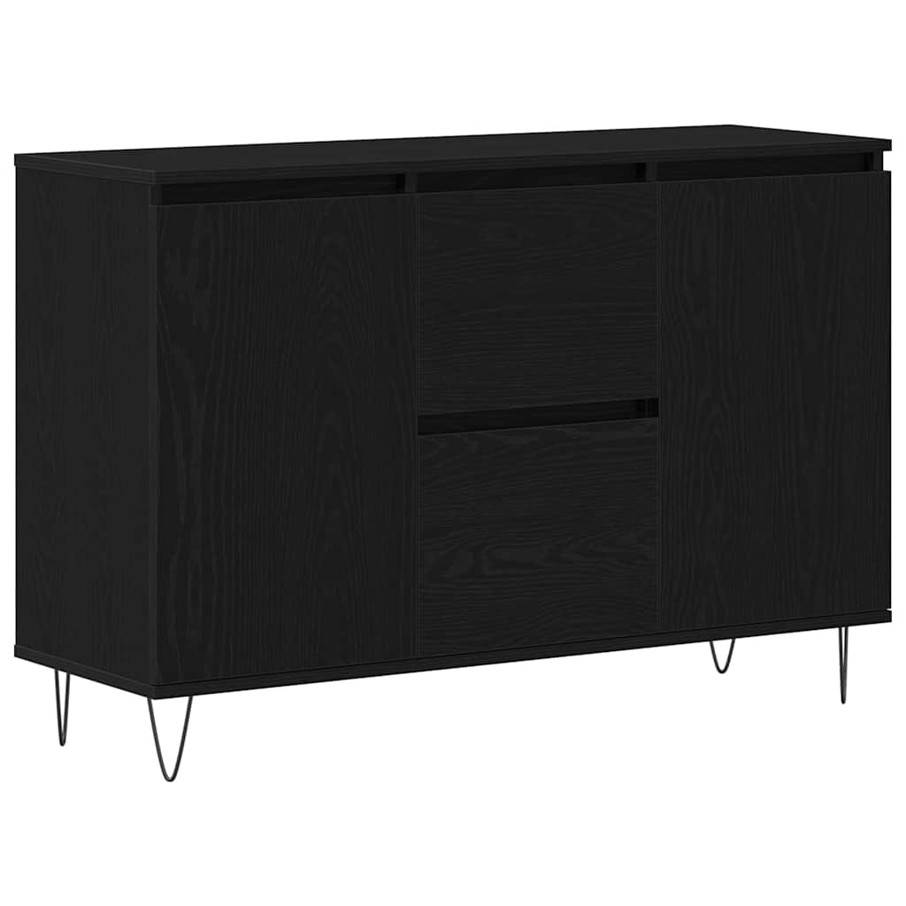 Credenza Rovere Nero 101,5 x 35 x 70 cm Legno multistrato
