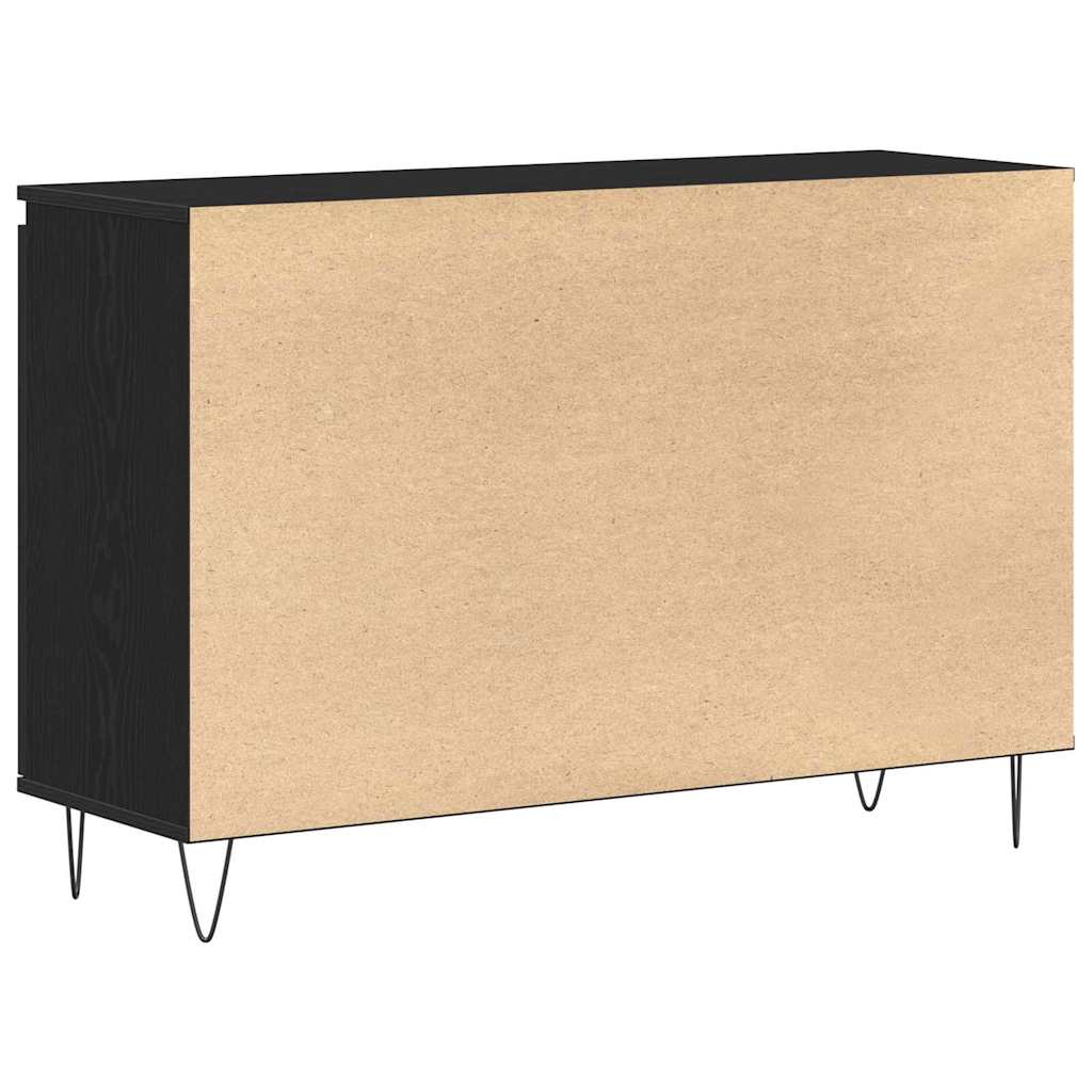 Credenza Rovere Nero 101,5 x 35 x 70 cm Legno multistrato
